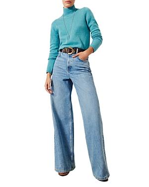 Ba & Sh Mock Neck Pleated Shoulder Sweater