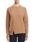 Weekend Max Mara Grolla Virgin Wool Asymmetric Cable-knit Sweater