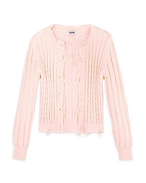 525 Distressed Cable Cardigan
