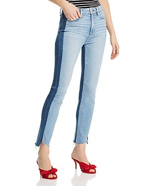 Paige Two-tone Hoxton Slim Jeans In Lizzie