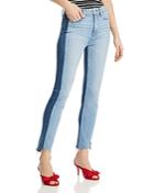 Paige Two-tone Hoxton Slim Jeans In Lizzie