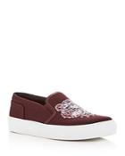Kenzo Women's Main Tiger Embroidered Slip-on Sneakers