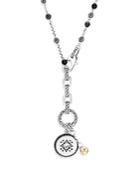 John Hardy 18k Yellow Gold & Sterling Silver Classic Chain Multi Stone Beaded Amulet Pendant Necklace, 21