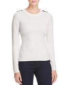 Karen Millen Button Cable Knit Sweater - 100% Bloomingdale's Exclusive