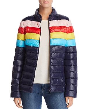Aqua Packable Rainbow-stripe Puffer Coat - 100% Exclusive