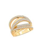 Bloomingdale's Diamond Crossover Ring In 14k Yellow Gold, 1.0 Ct. T.w. - 100% Exclusive