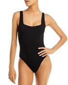 Aqua Square Neck Corset Bodysuit - 100% Exclusive