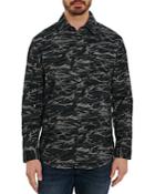 Robert Graham Lacombe Cotton Corduroy Camouflage Print Regular Fit Shirt Jacket