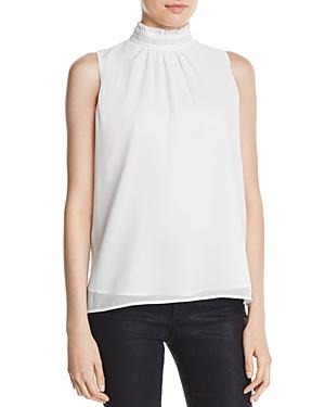 Karl Lagerfeld Lace-inset Mock-neck Top