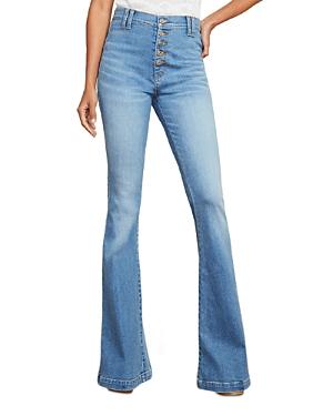 Veronica Beard Sheridan High Rise Bell Bottom Jeans In Lakeshore