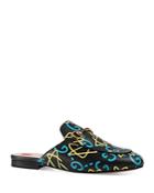 Gucci Women's Princetown Printed Leather Mules