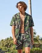 Moncler Foliage Print Short Sleeve Shirt