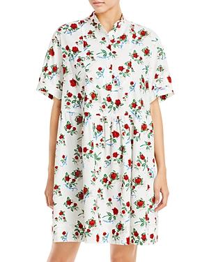 See By Chloe Rose Print Shirtdress