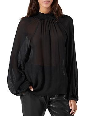 Joie Colusa Puff Sleeve Silk Blouse