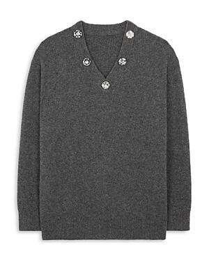 Christopher Kane Crystal V Neck Sweater