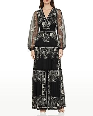 Bcbgmaxazria Lily Floral-embroidered Maxi Dress
