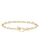 Zoe Chicco 14k Yellow Gold Square Link Toggle Bracelet