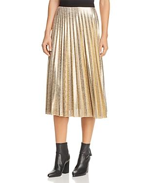 Yfb On The Road Hobbes Metallic Pleated Skirt