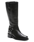 The Kooples Women's Tall Leather Moto Boots