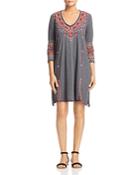 Johnny Was Collection Marjan Embroidered Shift Dress