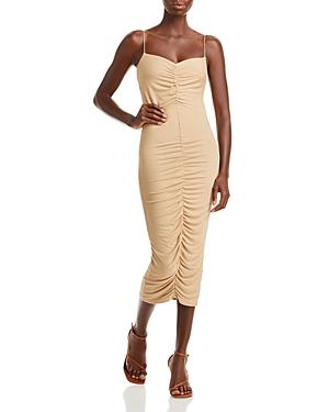 Enza Costa Ruched Strappy Midi Dress