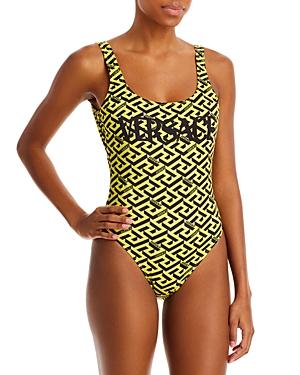 Versace Greca Signature Print One Piece Swimsuit