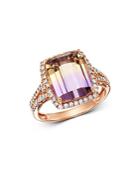 Bloomingdale's Ametrine & Diamond Cocktail Ring In 14k Rose Gold - 100% Exclusive