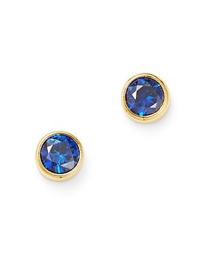 Zoe Chicco 14k Yellow Gold Blue Sapphire Stud Earrings