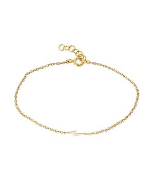 Zoe Lev 14k Yellow Gold Tiny Lightening Bolt Chain Link Bracelet