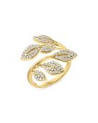 Bloomingdale's Diamond Leaf Bypass Ring In 14k Yellow Gold, 0.55 Ct. T.w. - 100% Exclusive