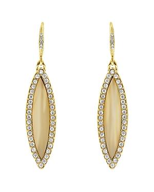 Adore Pave Navette Crystals Drop Earrings