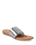 Andre Assous Women's Elise Featherweights Elastic & Embossed Leather Slide Sandals