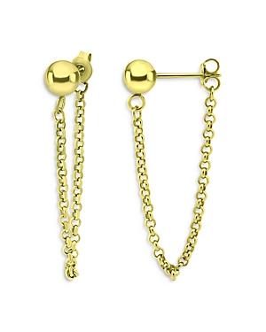 Aqua Front To Back Chain Drop Earrings - 100% Exclusive