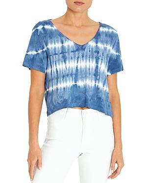 Three Dots Blue Sky Wash Tie Dyed Tee