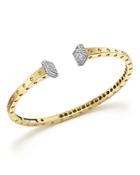 Roberto Coin 18k White And Yellow Gold Pois Moi Chiodo Bangle With Diamonds - 100% Bloomingdale's Exclusive
