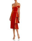 Chiara Boni La Petite Robe Willa Off The Shoulder Velvet Dress
