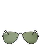 Ray-ban Unisex Polarized Brow Bar Aviator Sunglasses, 55mm
