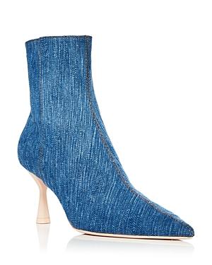 Agl Women's Ide Pointed Toe High Heel Demin Booties