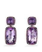 David Yurman Chatelaine Double-drop Earrings With Amethyst And Pink Sapphires
