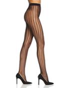 Dkny Micro-fishnet Striped Tights