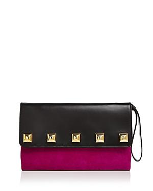Marc Jacobs Studded Suede & Leather Clutch