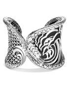 John Hardy Sterling Silver Legends Naga Extra Large Cuff With Blue Sapphire