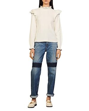 Sandro Viviane Ruffled Sweater
