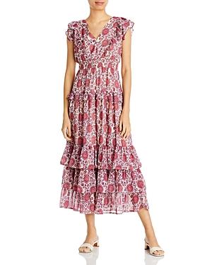 Aqua Ruffled Floral Maxi Dress - 100% Exclusive