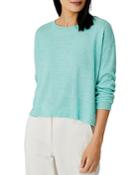 Eileen Fisher Cropped Ribbed Linen Sweater