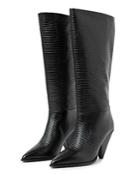 The Kooples Women's Pointed Toe Lizard Embossed Boots