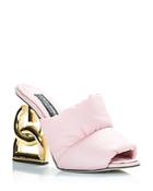 Dolce & Gabbana Dg Interlocking High Heel Quilted Slide Sandals