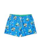 Lacoste Croc Print Boxer Swim Trunks
