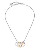 Majorica Simulated Pearl Two-tone Ring Pendant Necklace, 15
