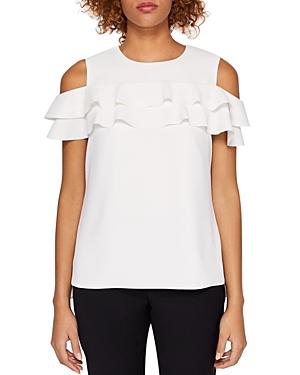 Ted Baker Hopee Cold-shoulder Ruffle Top